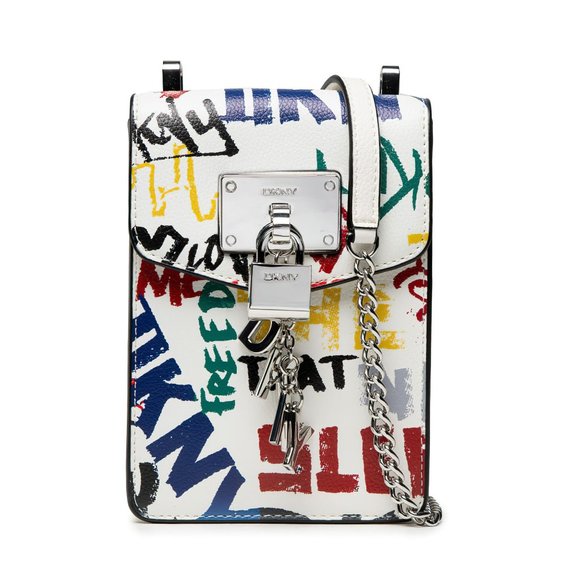 Dkny Bags Dkny Womens Elissa North South Crossbody In Multi White